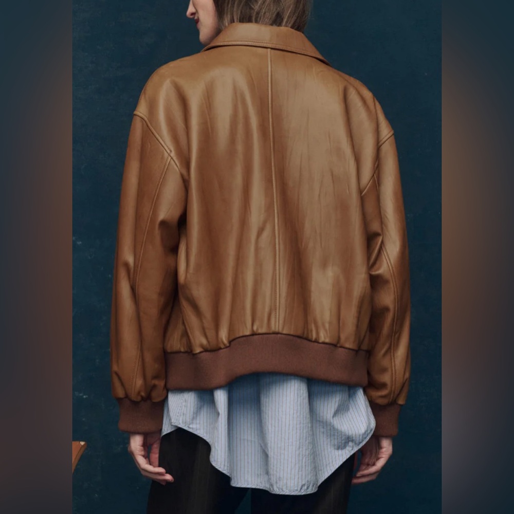 The Flight Jacket. The Great. Saddle Brown. Size 0. Original price $995 - Picture 6 of 9